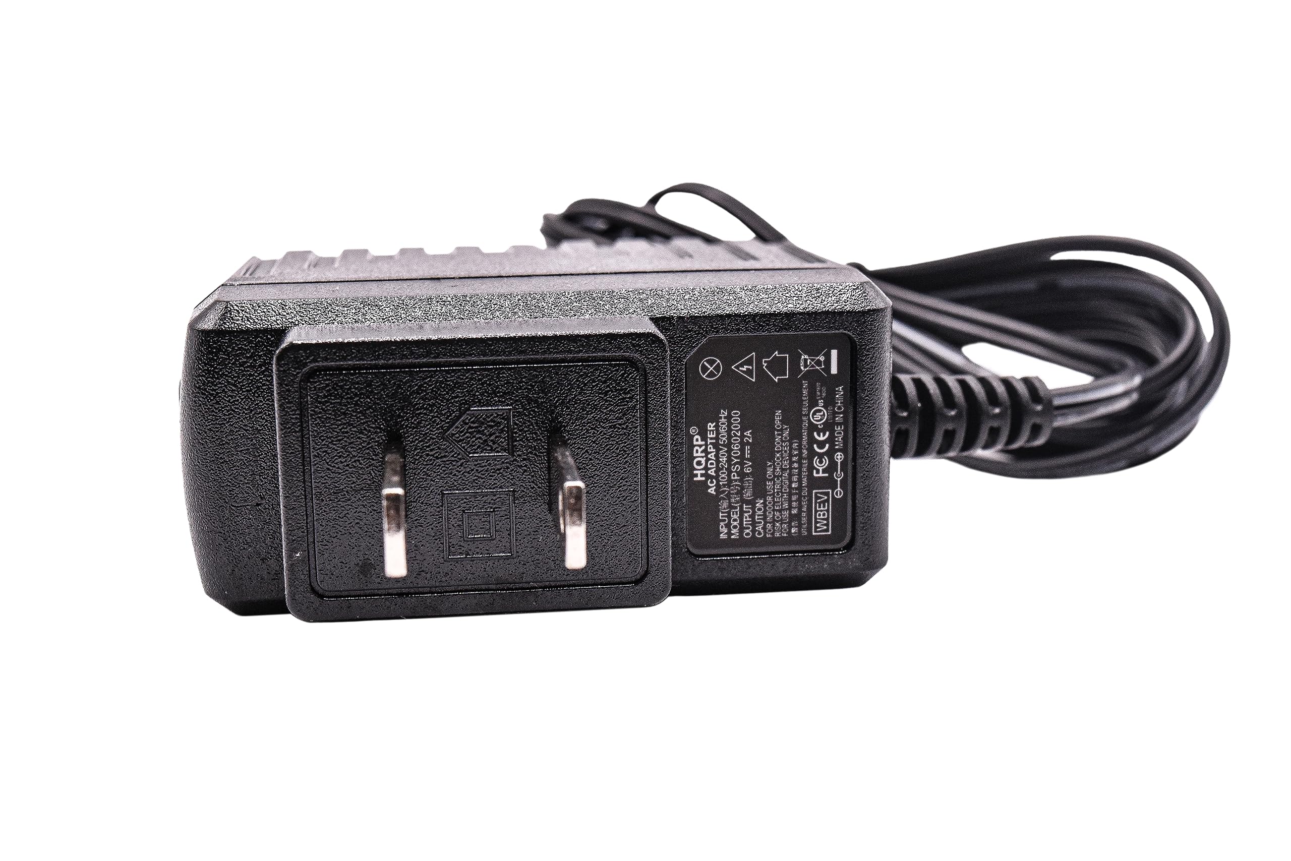 HQRP AC Adapter Compatible with Fisher Price Zen Collection Cradle Swing L8339, Tree Party Cradle ┬Æn Swing X2535 [UL Listed] + Euro Plug Adapter