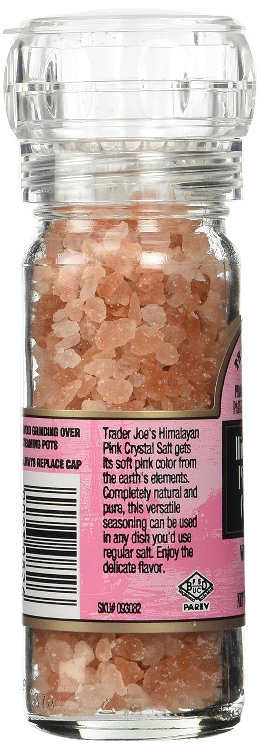 Trader Joe's Himalayan Pink Salt Crystals with Built in Grinder 4.5 Oz, (2-Pack) : Flavored Salt : Grocery & Gourmet Food