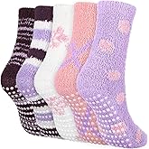 JenPen 10 Pairs Fuzzy Grippy Socks for Women Hospital Non Slip Slipper Socks Adult Winter Thick Cozy Fluffy Accessories