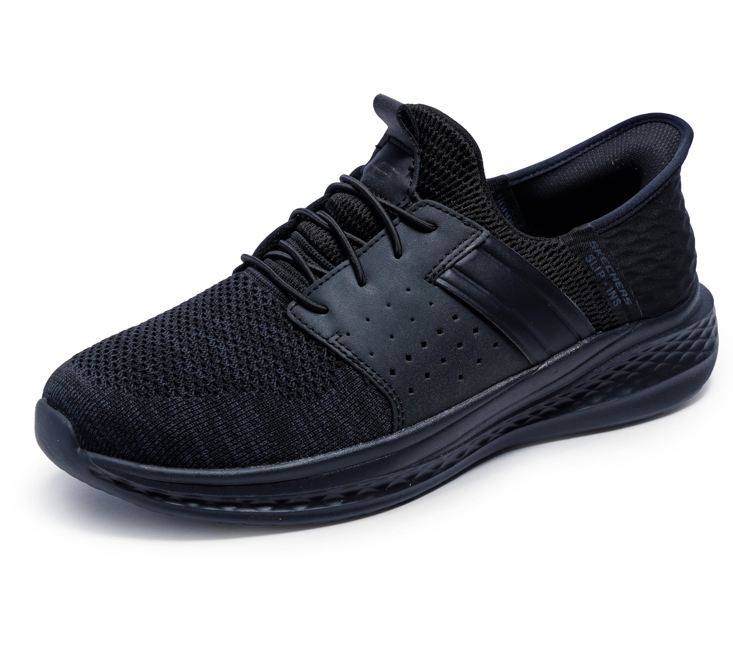 Skechers Men's Slade - Ocon Hands Free Slip-in Men's Casual, Black, 7.5, Medium, US Image