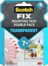 Scotch FIX Transparent Double Sided Tape 19 mm x 5 m Indoor Use