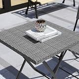 Garden Vida Capri 2 Seater Rattan Bistro Set Grey UKFR Certified view 8