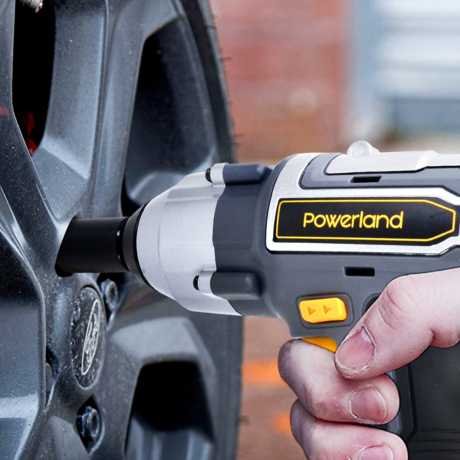 Powerland IW03 Atornillador de impacto inalámbrico, 18 V (cargas pesadas, 1/2 pulgadas)...