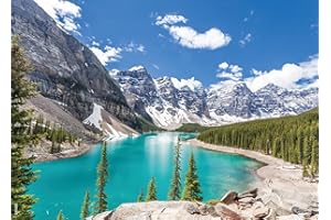BEDUKE Jigsaw Puzzles for Adults 1000 Pieces Banff National Park Canada Rocky Mountain 1000 Piece Puzzle Thick Sturdy Cardboard Precise Interlocking Age 14+ Family Game
