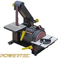 POWERTEC BD1500 Belt Disc Sander for Woodworking | 1 in. x 30 in. Belt Sander with 5 in. Sanding Disc