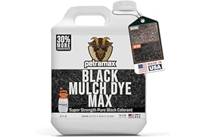PetraTools Black Mulch Dye, 3,600 Sq Ft Coverage - Mulch Dye Black, Black Mulch for Landscaping, Black Mulch for Garden Beds,