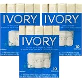Ivory Soap, Original 3.17 oz Bars 10 each, Pack of 3 (30 Bars Total)