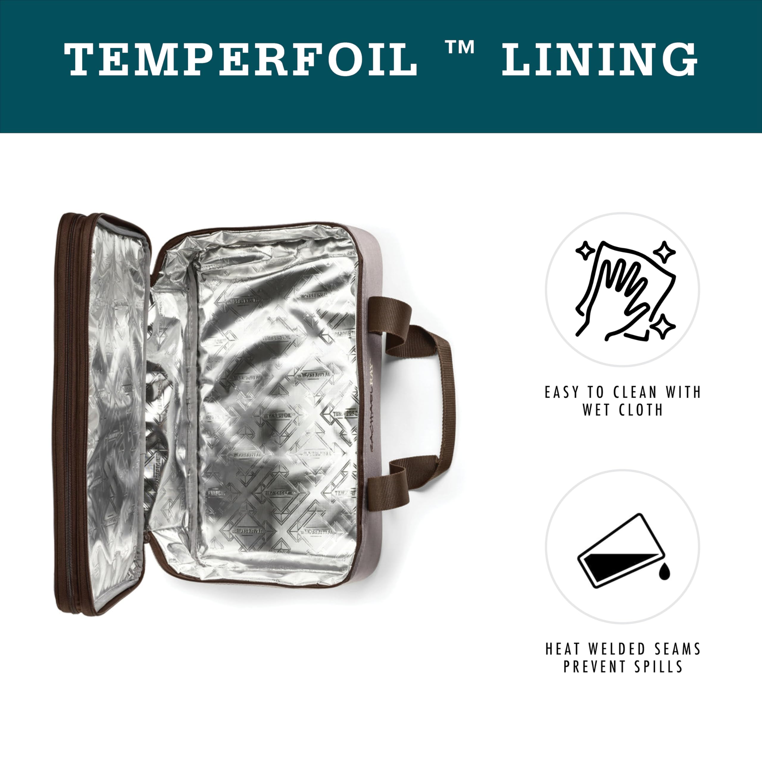 Rachael Ray Expandable Insulated Casserole Carrier for Hot or Cold Food, Thermal Lasagna Lugger Tote for Potluck, Parties, Picnic, and Cookouts, Fits 9