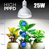 Barrina Grow Light Bulb with Timing 25W Full Spectrum 120 LEDs 4H 9H 14H Timer view 4