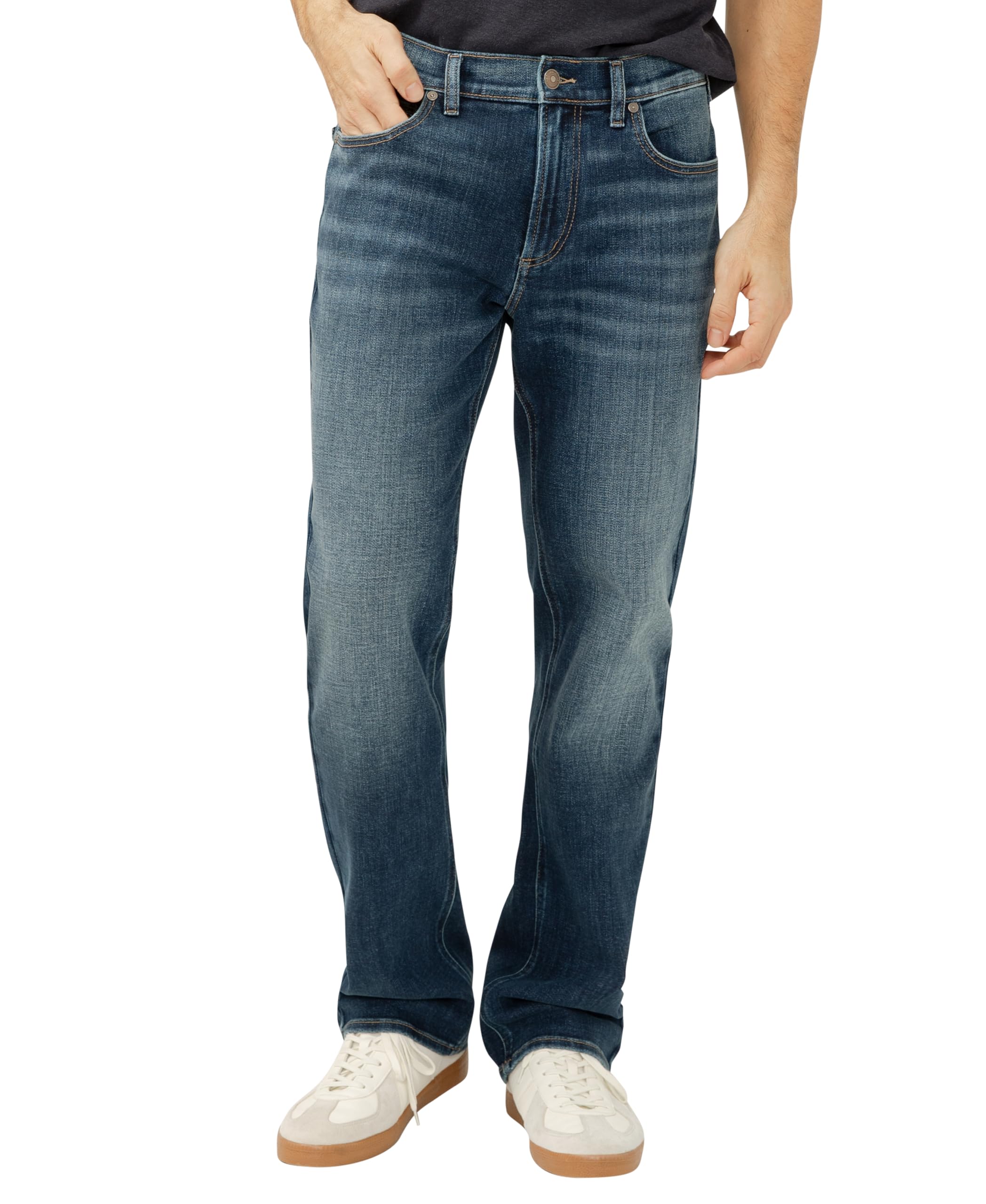 Silver Jeans Co. Men's Grayson Classic Fit Straight Leg Jeans, Dark Wash, 44W x 32L Image Silver Jeans Co. Men's Grayson Classic Fit Straight Leg Jeans, Dark Wash, 44W x 32L Image