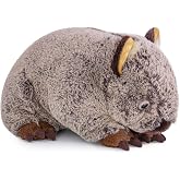 FRANKIEZHOU Simulation Wombat Stuffed Animal,Lifelike Wombat Plush,Soft Wombat Plush-Brown 12",Gifts for Kids,Home Decor