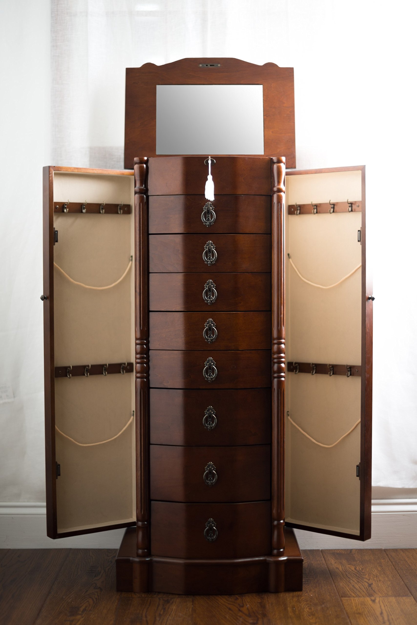 Hives and Honey 1004382 Robyn Jewelry Armoire, Walnut Amazon
