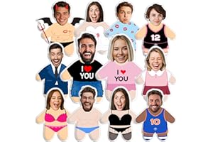 Custom Pillows with Picture Personalized Face Pillow Cushion Customizable Pet/Family/Portrait Pillow Funny Gift for Couple Ch