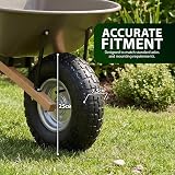 ZENO 2x 10" Wheelbarrow Wheels Pneumatic Set 3.50-4 Garden Trolley Trailer Truck view 3