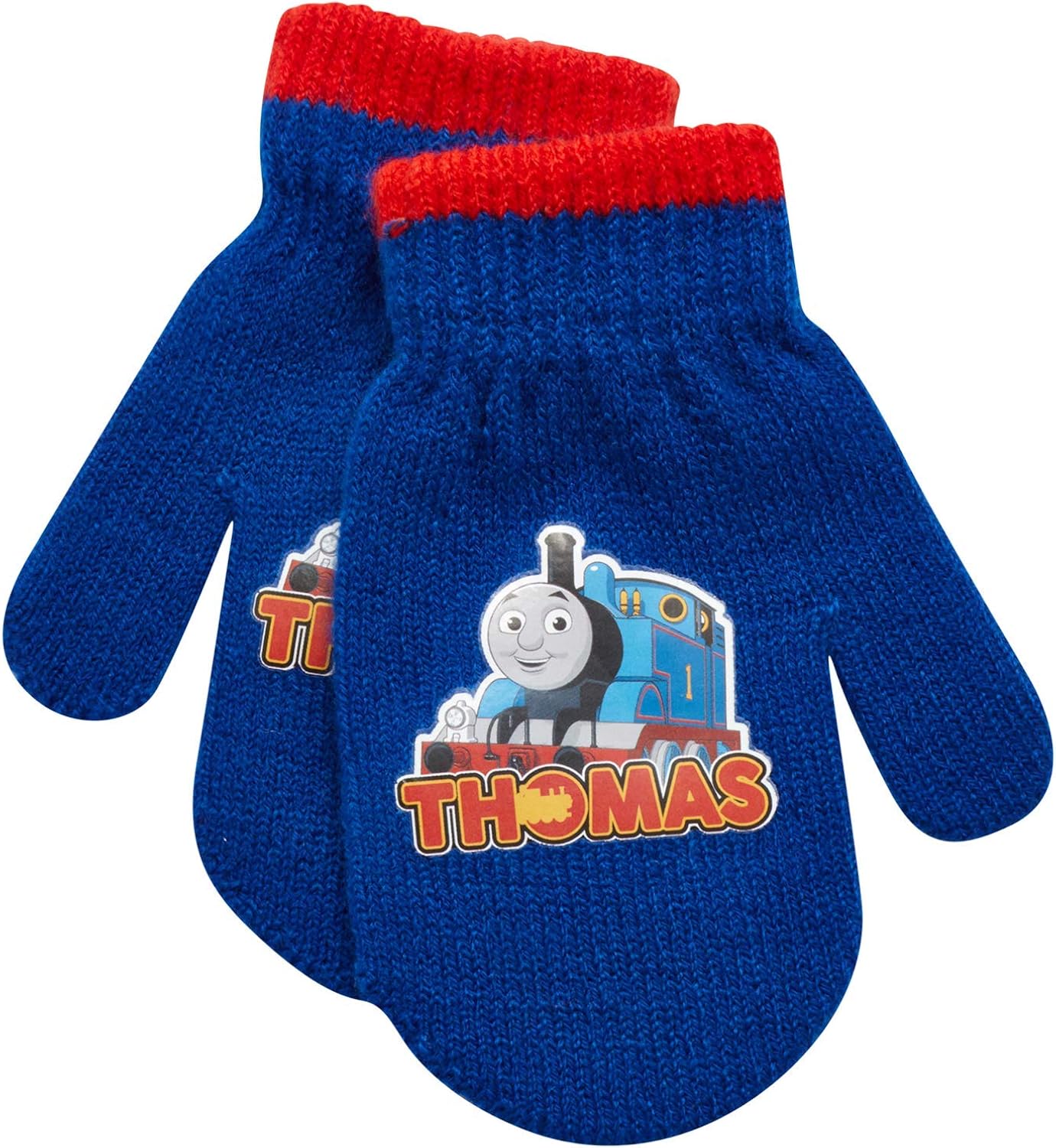 Nickelodeon Boys' Thomas The Train Winter Hat and Mitten Gloves Set (Toddler), Size Age 2-4, Thomas Train Blue: Clothing