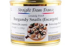 Straight from France Genuinely French, French Helix Pomatia Wild Burgundy Canned Escargots Snails 2 Dozen