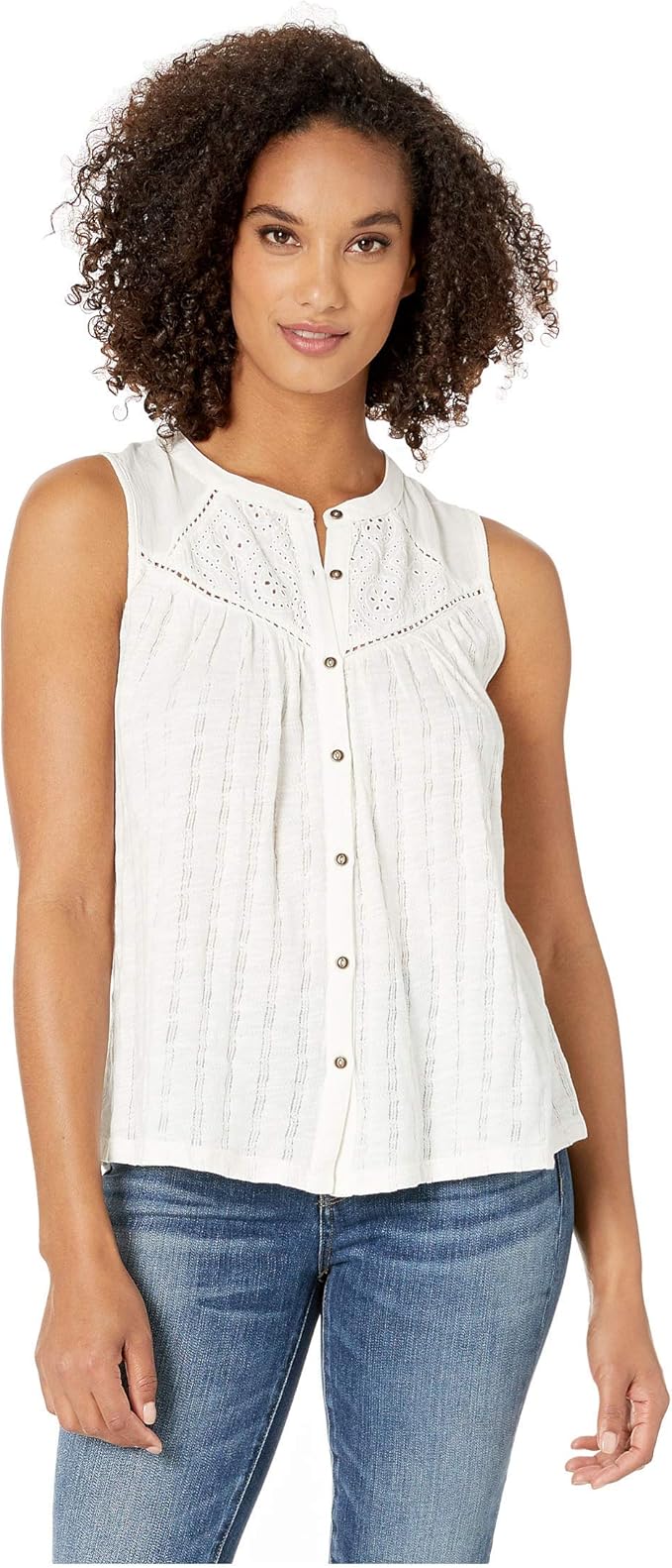 lucky brand eyelet top