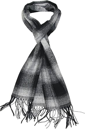 Grey check scarf womens Clearance