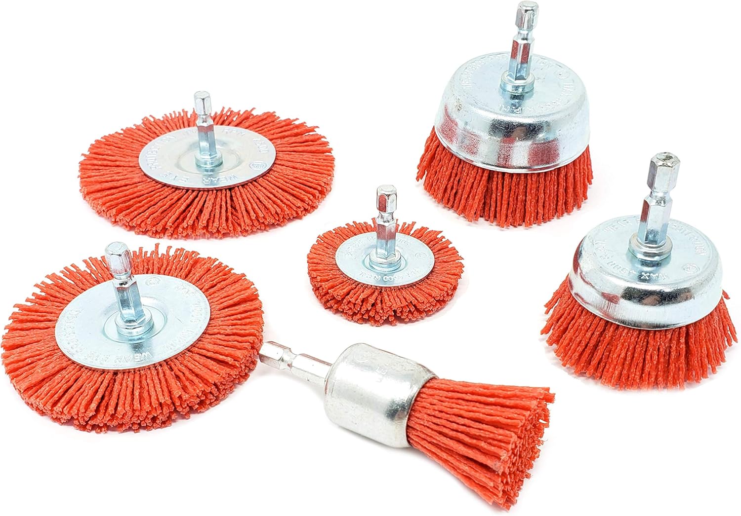 Nylon Filament Abrasive Wire Brush Kit for Drill (Set of 6) Amazon.co