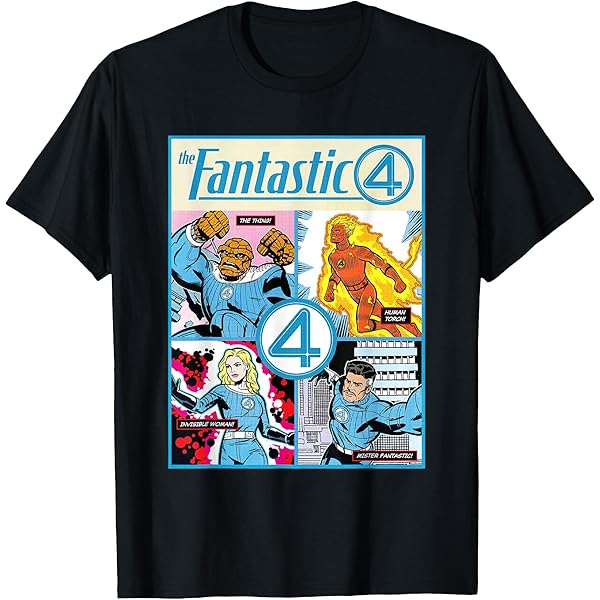 Amazon.com: Marvel Classic Fantastic Four Boys Short Sleeve