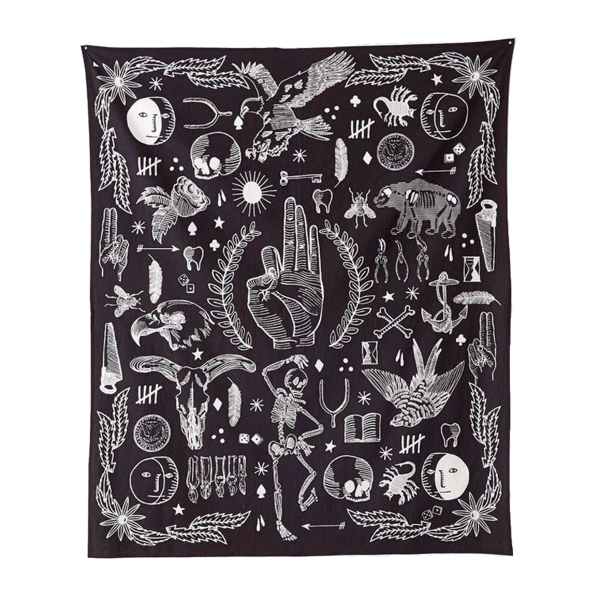 Jeteven Hippie-Tapisserie Mandala Wandteppich Blau forest Tuch, indisch Elephant Wandbehang Wald, Wall Tapestry Boho Yoga Strandtuch Picnic Throw, Wand Deko 165X148cm (H)