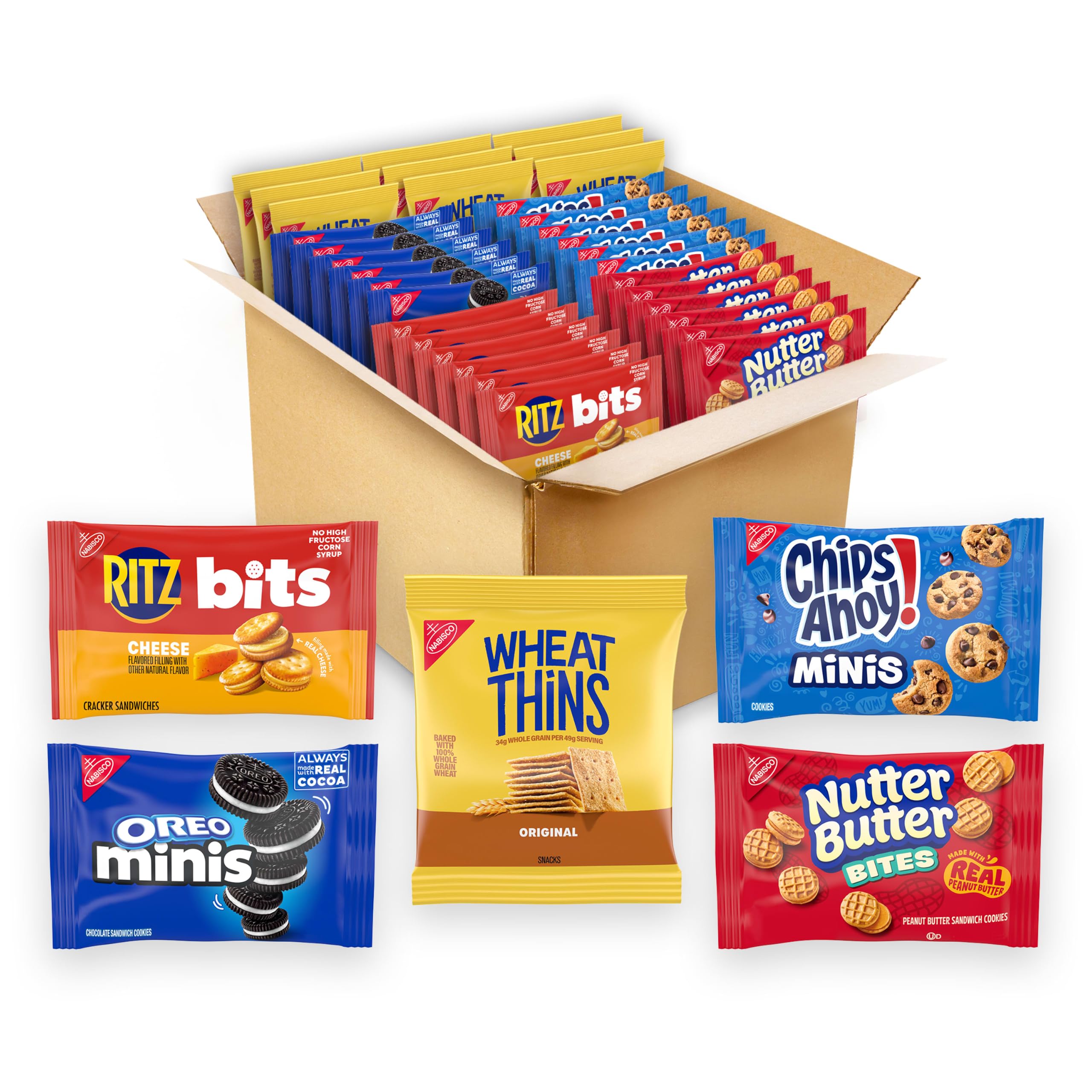 Nabisco Cookies & Crackers Variety Pack, 5 Flavors, 50 Snack Packs
