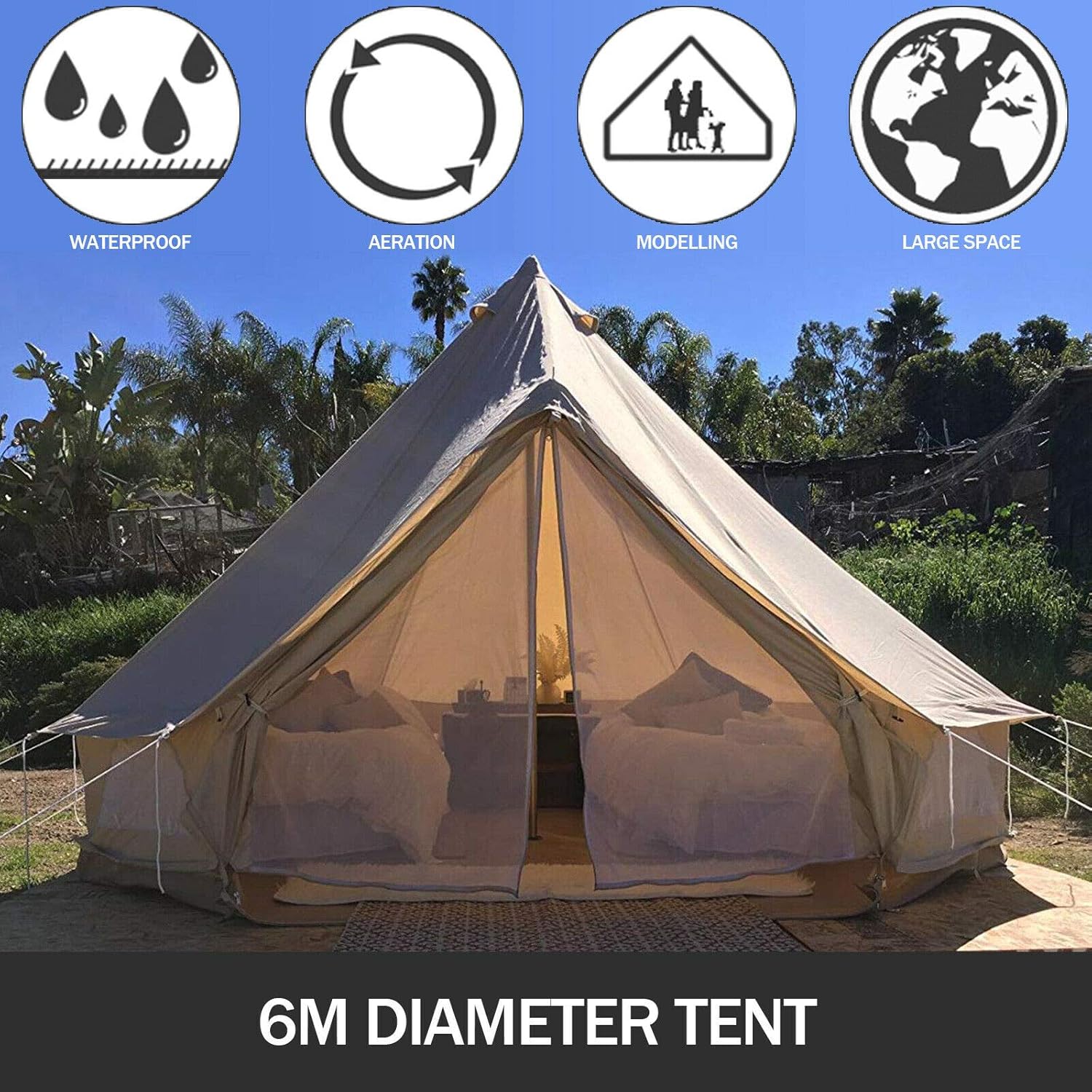 Tenda Da Campeggio Vaude Rustines Per Famiglia, Unisex, Multicolore, Facile Da Montare, Leggera E Stabile
