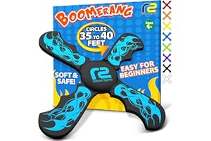 Outdoor Toys for Kids Boomerang - Fun 6 Year Old Boy Gifts & Soft Flying Kid Toys for Indoor & Outdoor Play - Birthday Presen