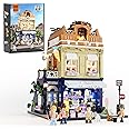 Funwhole Gelato-Store Lighting Building-Bricks Set - City Town Ice Cream Shop LED Light Modular Collection Kit 1948 Pcs Displ