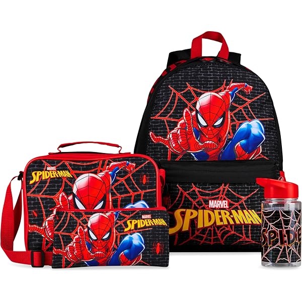 AM ANNA Boy's Cool Cartoon 3D Marvel Heroes School Backpack Rucksack (New Spider Man