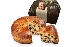 OFNER Chocolate Drops Genovese Panettone - Award-Winning Traditional Holiday Cake - Soft & Moist Chocolate Chip Cake - Gourmet Bakery Gifts, Italian Recipe Dessert, Perfect for Sharing - 26.4oz