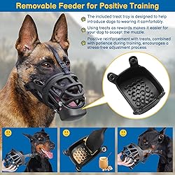 BARKLESS Basket Muzzle for Dogs, Humane Muzzle to