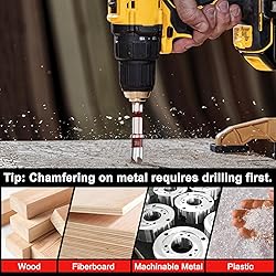 5Pcs Premium Countersink Drill Bit Set, 82 Degree 5