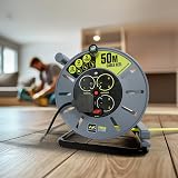 Masterplug Pro-XT -PX Four Socket Open Cable Reel 50m Green view 6