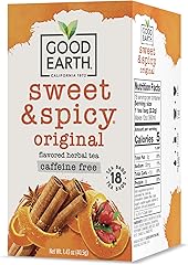 Good Earth Herbal Tea, Sweet & Spicy Caffeine Free, 18 Count Tea Bags