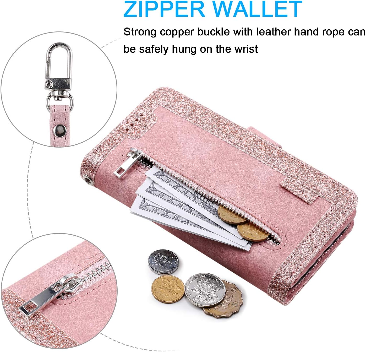 UEEBAI Wallet Case for iPhone 7/8/SE 2022 5G/SE 2020 - Image 5