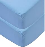 Sasma Home 2 x Cot Fitted Sheets 120x60cm 100% Cotton Blue view 2