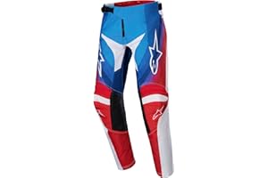 Alpinestars 3746924-736-24: Youth Racer Pneuma Pants Blu/Mars Red/White Sz 24