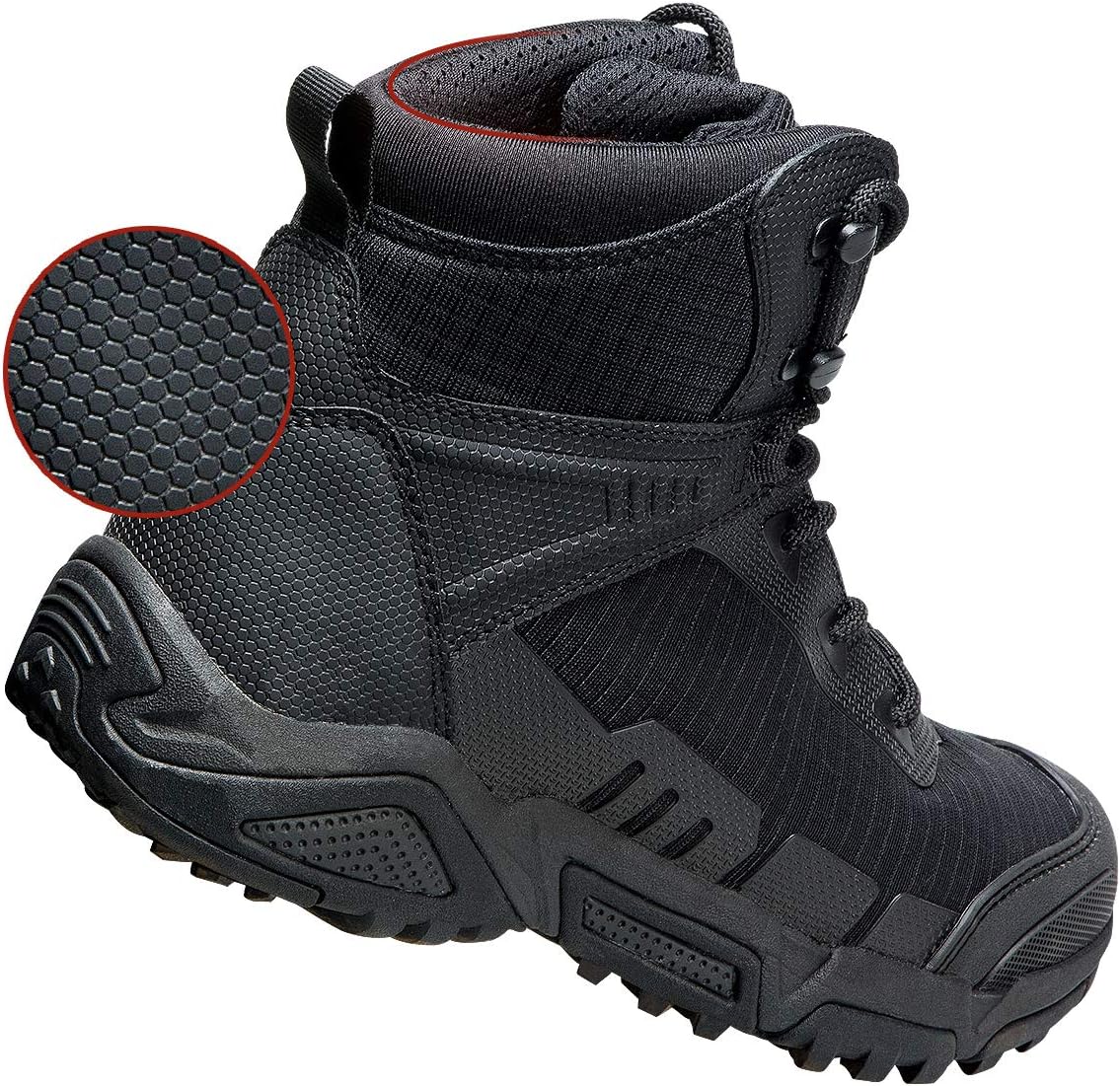 FREE SOLDIER Men’s Waterproof Hiking Boots 6 Inches Lightweight Work Boots Military Tactical Boots Durable Combat Boots: Sports & Outdoors