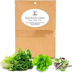 Lettuce Mix Seeds for Planting Home Garden Outdoors or Indoors - Variety Pack of Romain - Butter - Gourmet Leaf Salad Blend Lettuce Combo Pack.