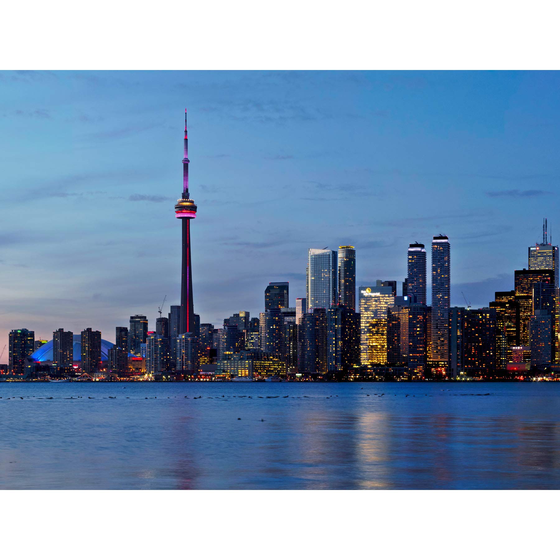 Jchmrt Toronto City Skyline Canada Cityscape Photo Large Wall Art Poster Print Thick Paper 18X24 Inch