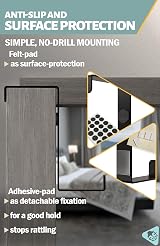 Menz Over Door Hanger Set of 10 Black Holds 8KG Non-Slip 3.6/4.6 cm view 6