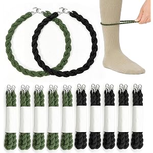 Nufiwra 20 PCS Boot Blousers, Elastic Blousing Straps with Reinforced Metal Hooks for Tactical Pants, Work Boots, Military Un