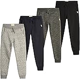 Weatherproof Vintage Boys Athletic Sweatpants - 4 Pack Athletic Basic Fleece Jogger Track Pants for Boys (4-20)