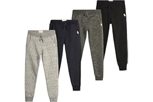Weatherproof Vintage Boys Athletic Sweatpants - 4 Pack Athletic Basic Fleece Jogger Track Pants for Boys (4-20)