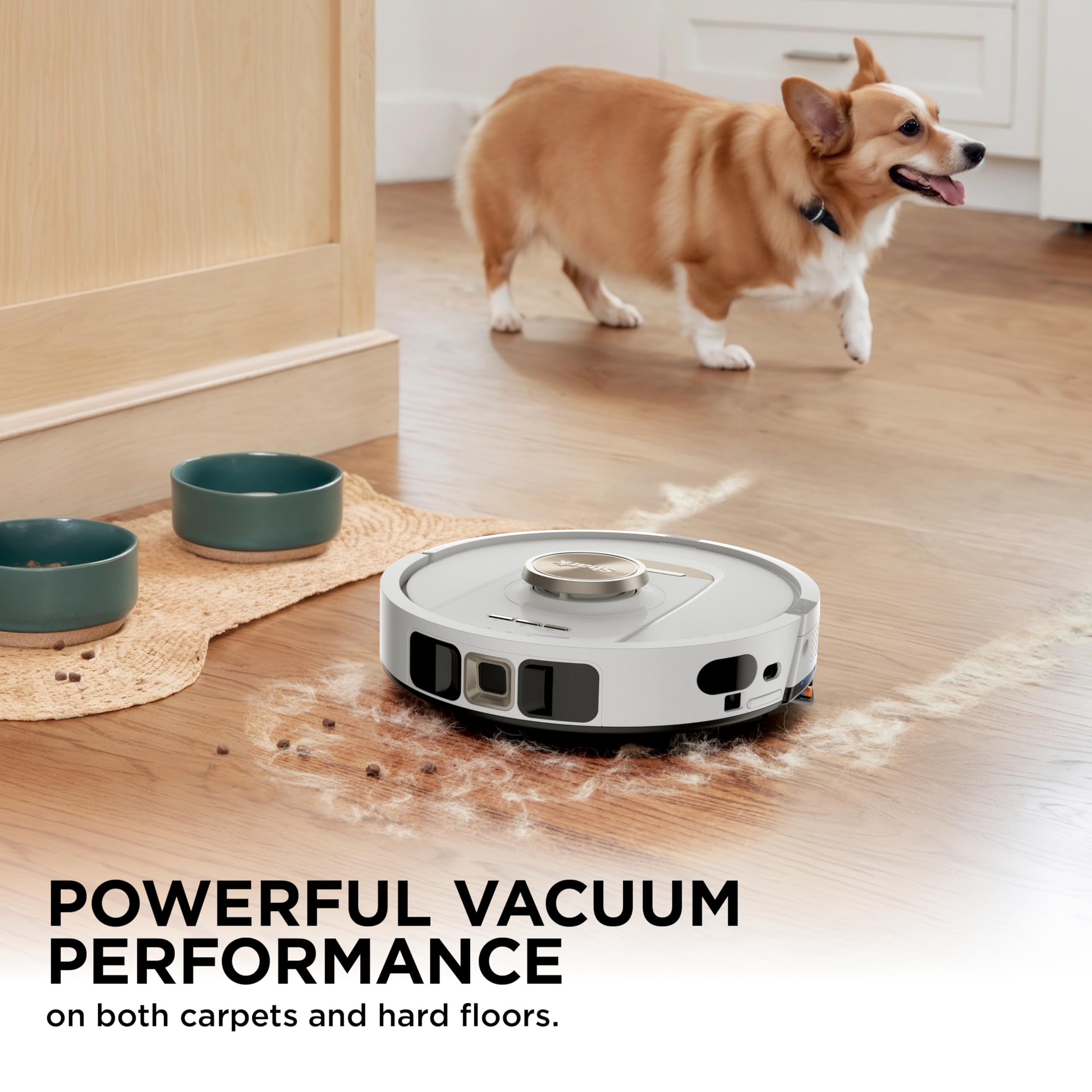 Shark Stratos 2-in-1 Robot Vacuum & Mop with 25+ Hands-Free Features & NeverTouch Self-Cleaning Base, Precision Mapping, Autolift Technology, HEPA Filtration, Edge Detect, AV2700ZE, White