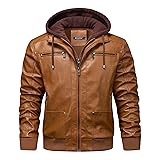 WULFUL Men's Leather Jackets, Faux Leather Jacket