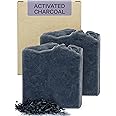 AUTHENTIC BATH & SOAP - Activated Charcoal Soap Bar - Cold Processed, Cleansing & Detoxifying Wash for Men & Women, Handmade, Cruelty Free, Vegan, no Parabens or Sulfates. (Pack of 2) 4.2 Oz Each