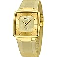 NIBOSI Men Watches Analog Quartz Square Military Waterproof Sport Business Wrist Watch for Men with Stainless Steel Mesh Strap Date Calendar (Gold)