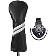 Golf Club Head Covers - 4pcs or 1pc Golf Accessories Club Covers Set for Woods and Driver Fairway Hybrids with Interchangeable Tags